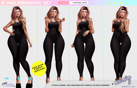 Second Life Marketplace - Lyrium. Aimi Breathing & Static Animation Set